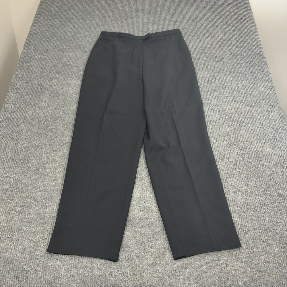 Eddie Bauer Pants Womens 16 Black Wool Lined High Rise Straight Leg Classic